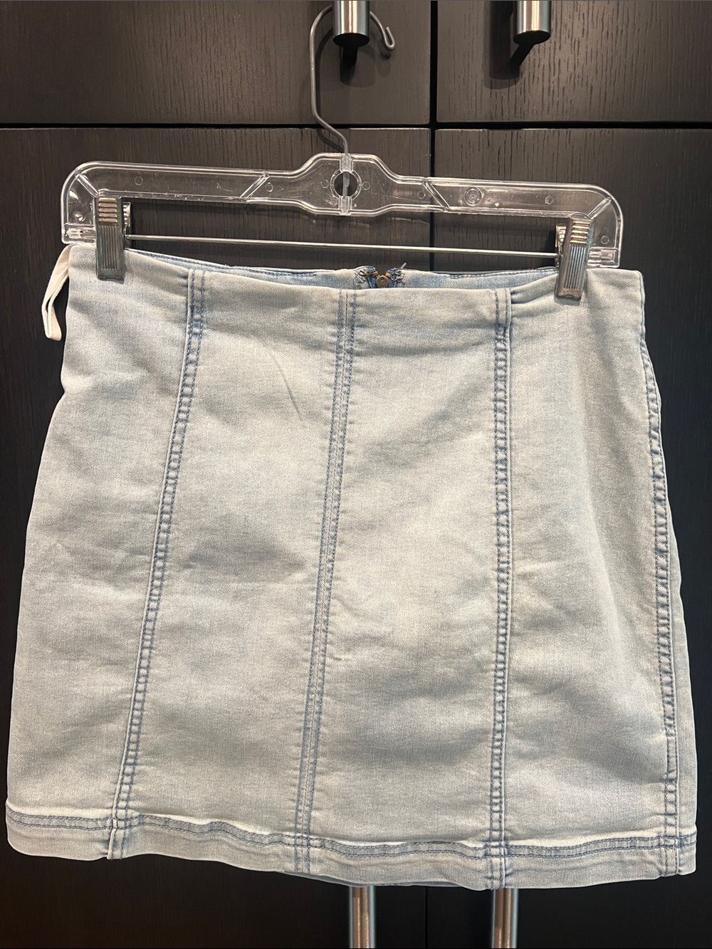 Free People Light Blue Denim Mini Skirt